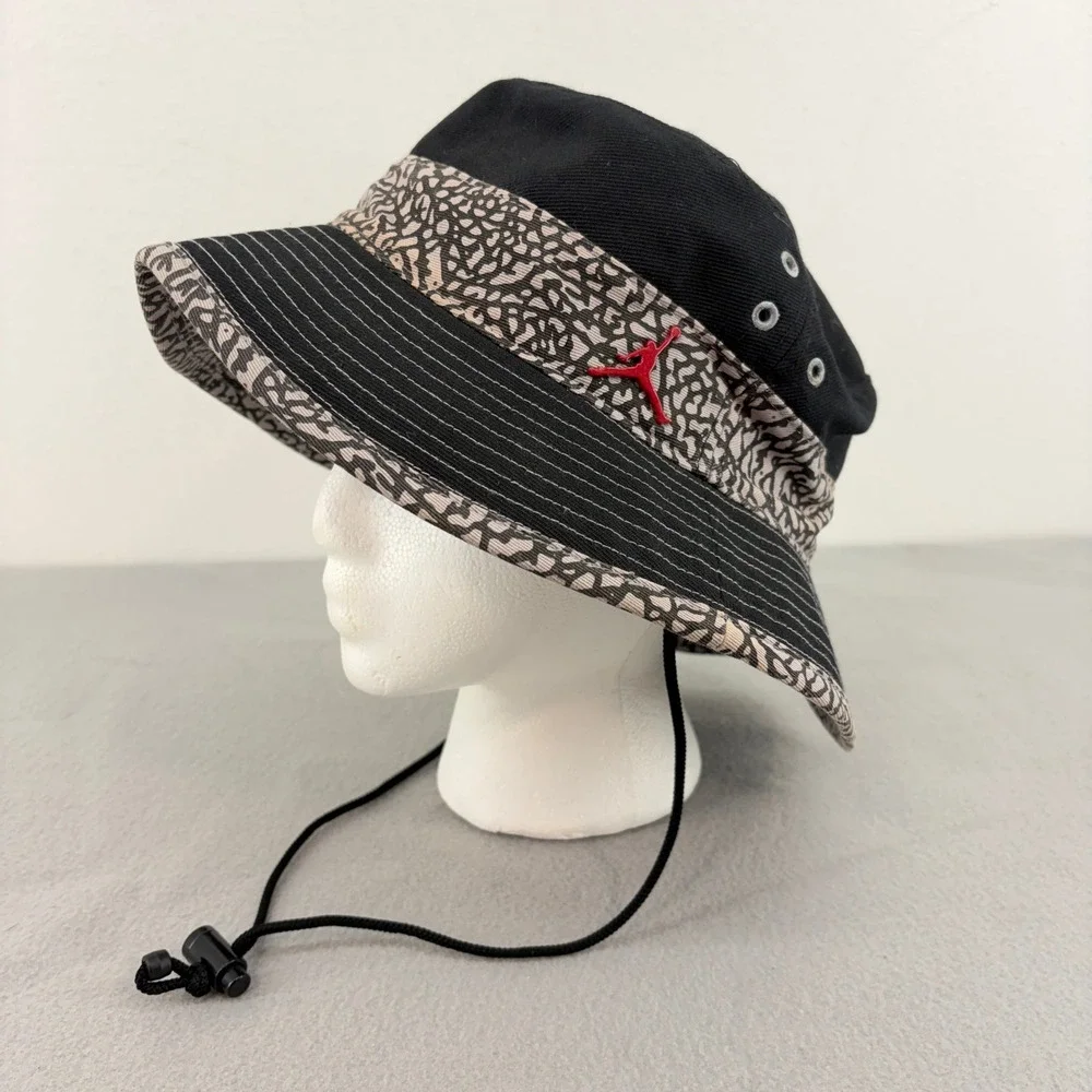 Jordan Jumpman Elephant Print Pinstripe Boonie Bucket Hat L XL Authentic 2016